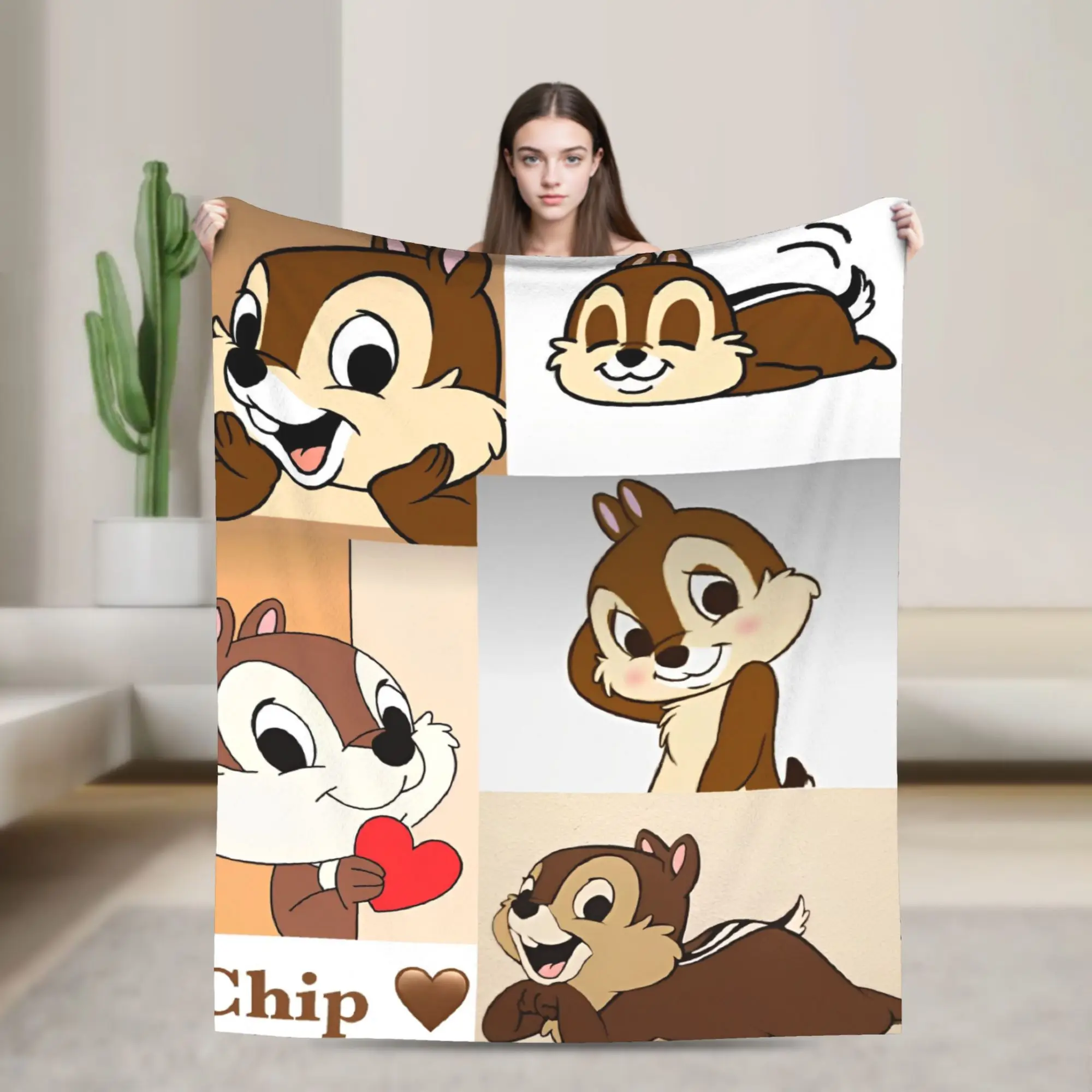 

Cartoon Chips Dales Halloween Blanket Quality Soft Warm Throw Blanket Spring Airplane Travel Couch Bed Novelty Bedspread