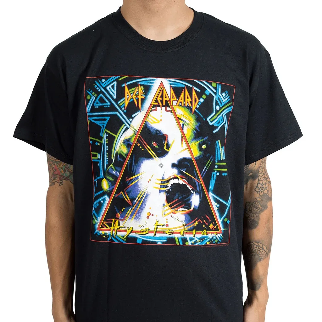 Camiseta Def Leppard, camisetas de banda Retro de manga corta para hombres y mujeres, camiseta de marca de lujo, camisetas de verano de gran tamaño, ropa deportiva