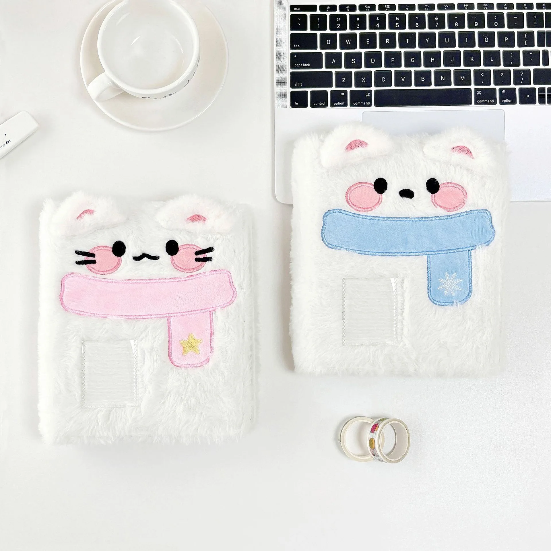 Original Cute Scarf dog Cat plush Kpop Binder Photocards A6 Storage card book Collection Book Album School Stationery