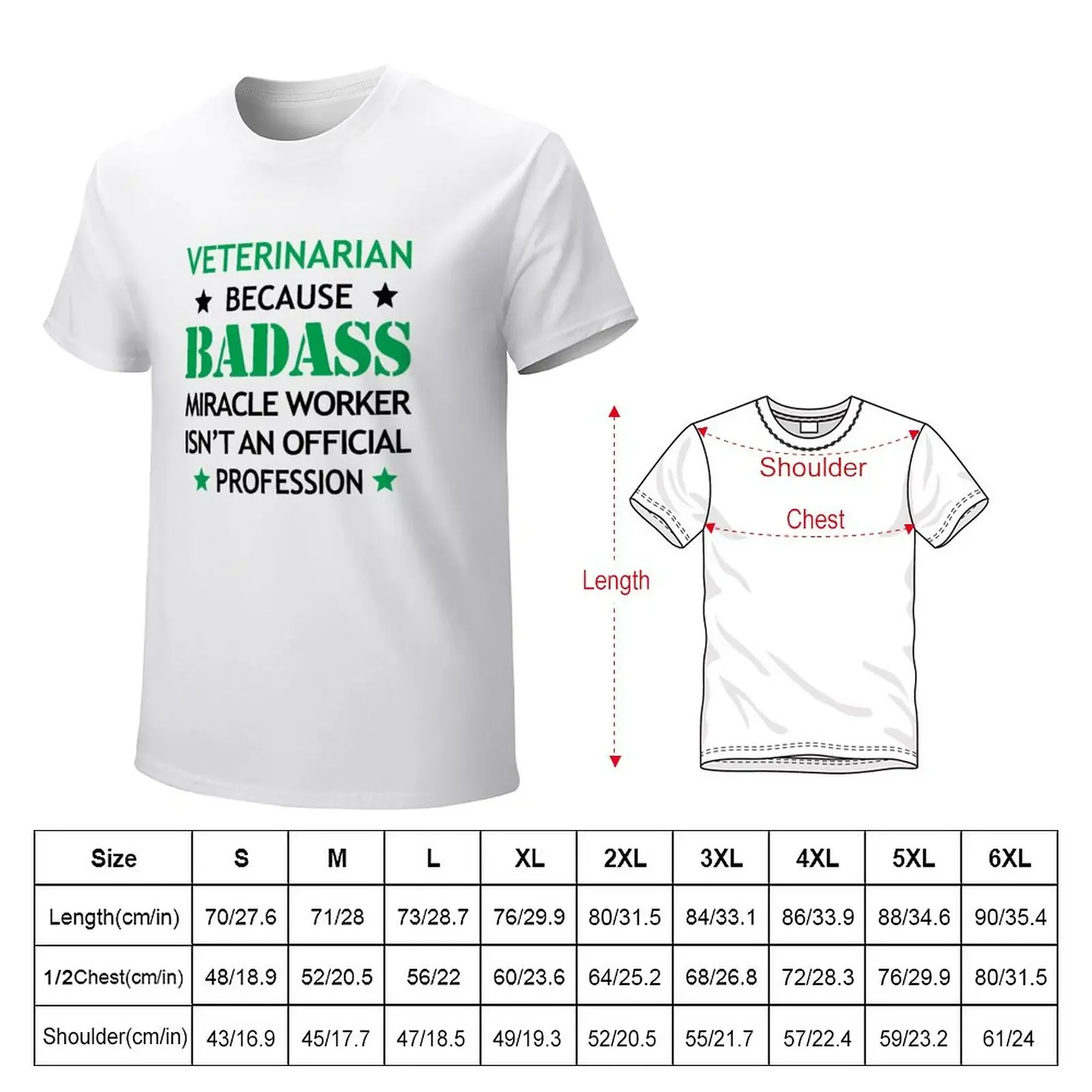 VeterinarianVeterinary Surprise Birthday Badass Miracle Worker T-Shirt Blouse customs sublime Men's clothing