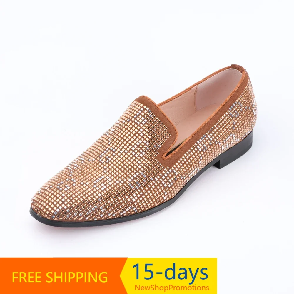 

2024 Luxury Design Top0 Sale Men Shoes High-Quality Fashion Rhinestones Shoes Genuine Cow Leather Business Wedding leather shoes