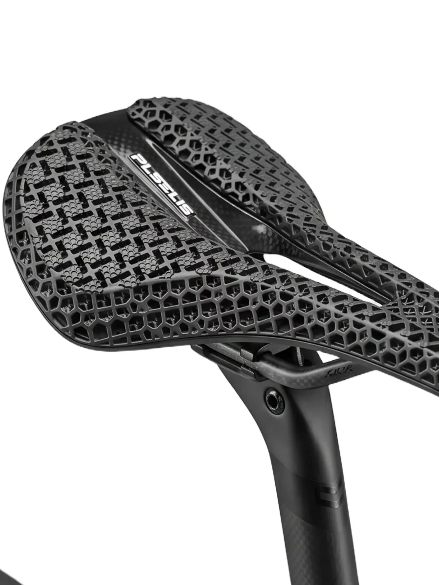 AliExpress plselis Plselis Carbon Fiber Saddle, Hollow and Breathable, Ergonomically Designed Bicycle Saddle, 3D Printed Surface, Weighing 165g.