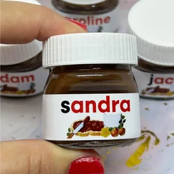 Personalized Name Sticker Mini Nutella Jar Label Custom Vinyl For Birthday Easter Hen Party Favours Weddings Unique Novelty Gift