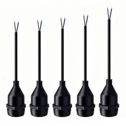 6pcs 12/20/30/50/100/200cm LED CFL Light String Flame Retard Durable Safe Waterproof E26 E27 Lamp Bulb Holder Socket