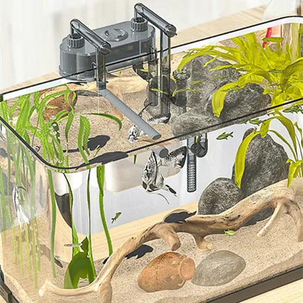 

2024 Hot Sale Hand on Fish tank Water Filter Silent Multi-Stage Fish tank with Filter Increase Water Flow and Oxygen Filter