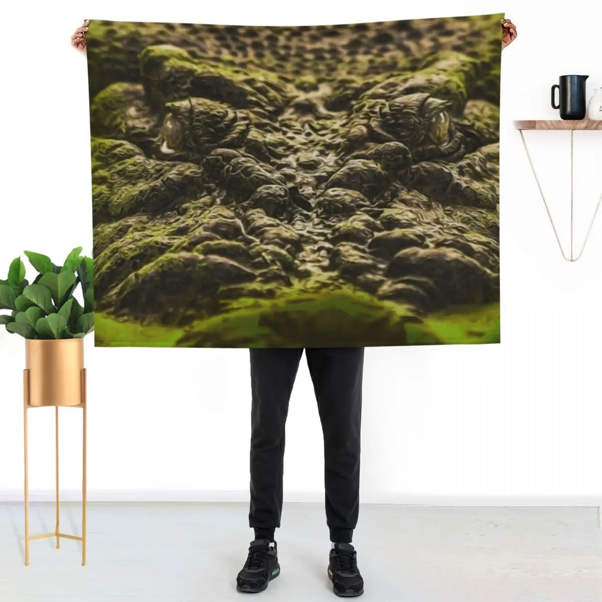 CROCODILE, Throw Blanket Vintage Sofa Quilt Sofas Beautifuls cosplay anime Polar Blankets