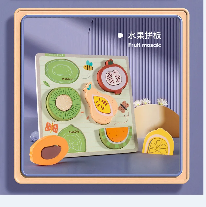 Kids Intelligent Matching Game Preschool Children Early Educational Toy Games and Puzzle Colorful Alphabet Number Wooden Puzzles