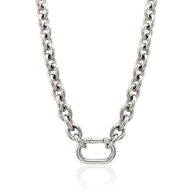 316L satinless steel Necklace Women's Fashion Cuban Chain Pendant Female Choke Jewelry Gifts Punk Necklace Collar Pendentifs