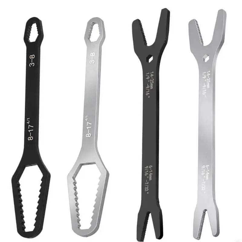 

652F Multifunctional Wrench Adjustable Wrench Double Ended Wrench for 6-25mm/3-17mm Nut Repair Tool 150mm/250mm
