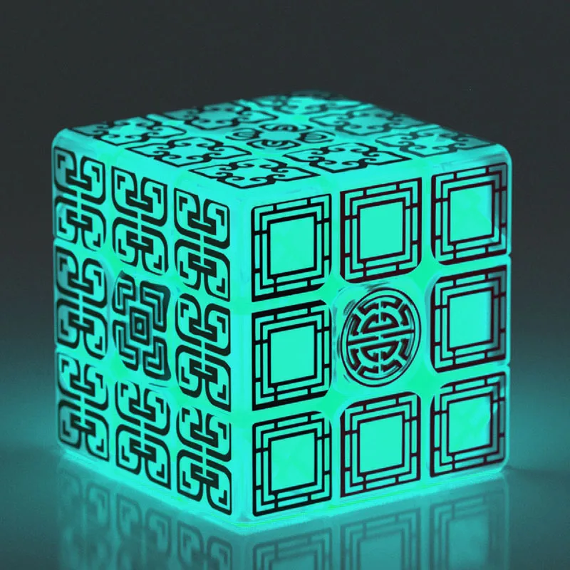 ZIINA STAR Cloud 3x3 (Glow in the Dark), 3x3 UV Glow in the Dark Cube - 3x3x3 Speed Puzzle Cube, Christmas/Halloween Gifts