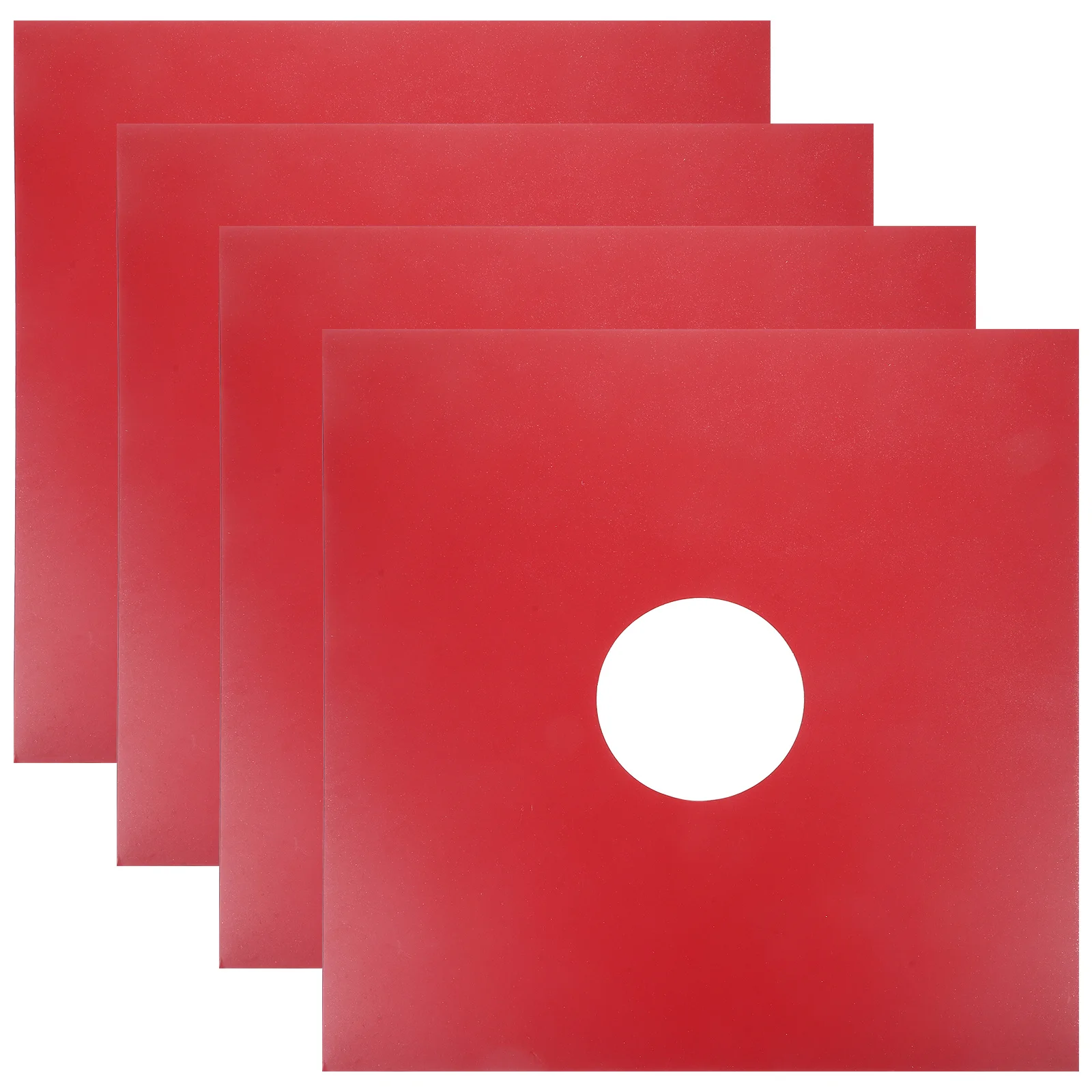 

4pcs Vinyl Record Sleeves Protective Outer Covers For Dust Scratch Resistant Storage Display Collection Bag Accessories