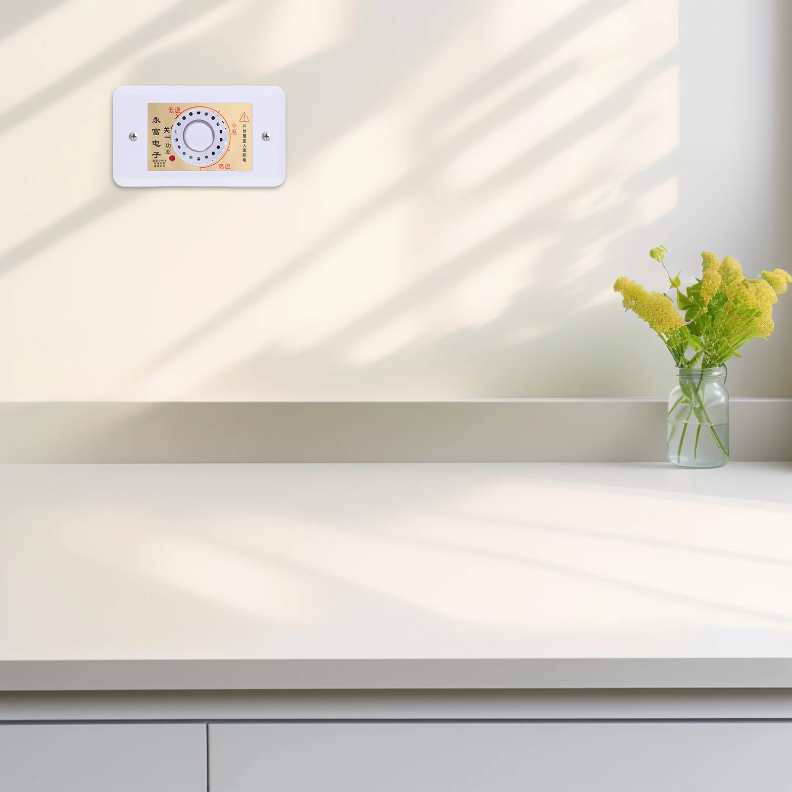 

Electric Radiator Heater Temperature Controller Replacement Knob Durable Plastic Copper Panel Adjustable Control for Heating