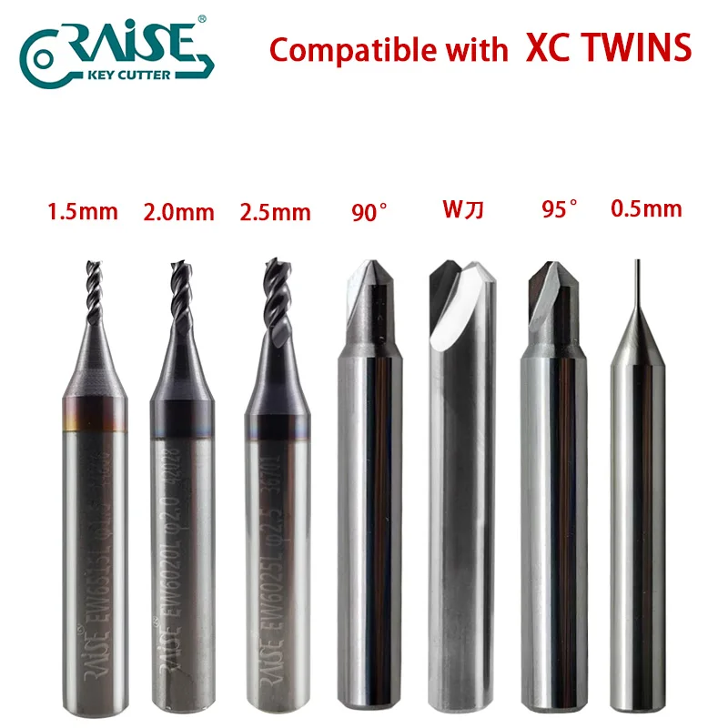

1.5mm 2.0mm 2.5mm Milliing Cutter compatible with CONDOR XC- TWINS Automatic Key Cutting machines