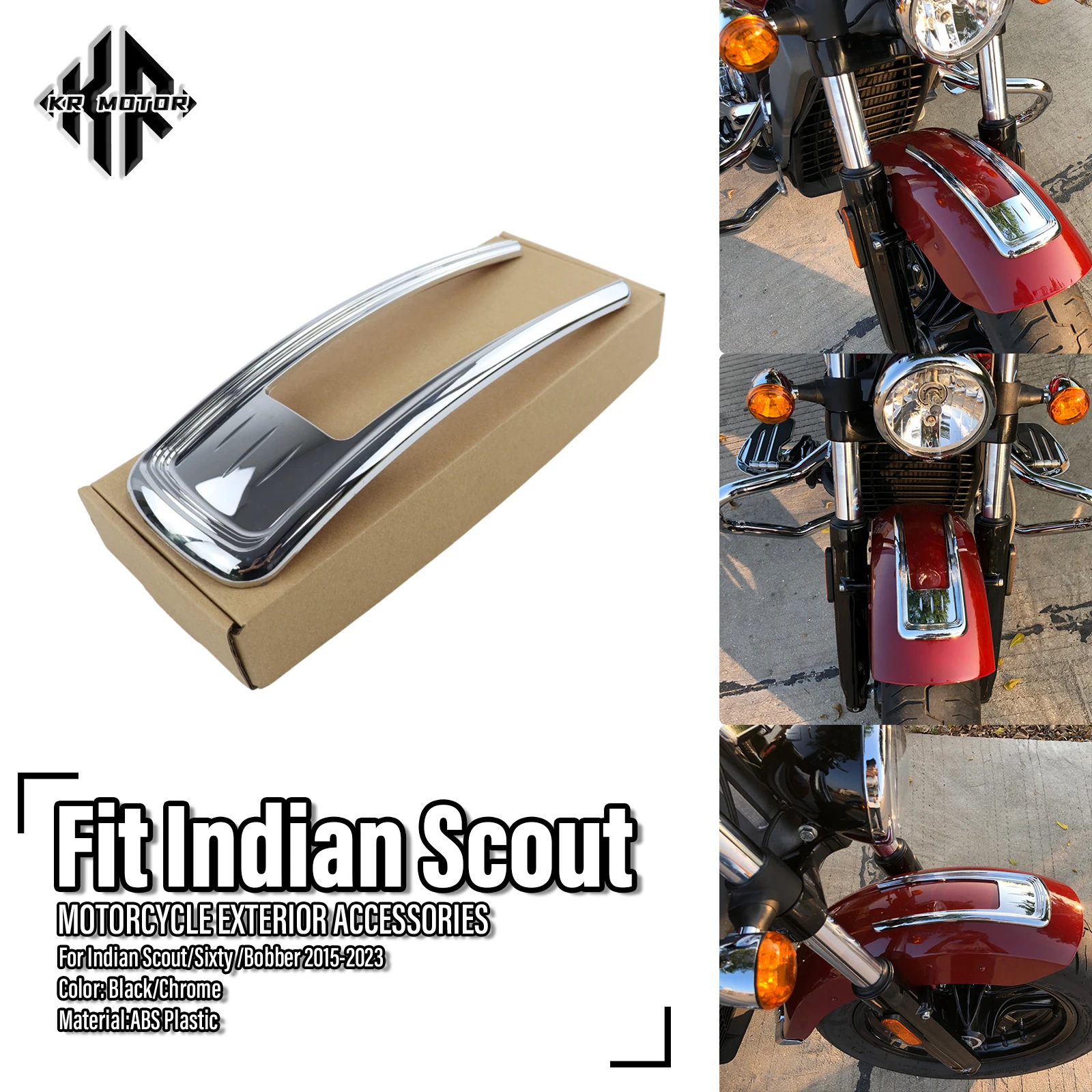 

Накладка на переднее крыло мотоцикла, акцент, брызговик, наклейка, декоративная крышка, подходит для Indian Scout/Scout Sixty 2015-2023