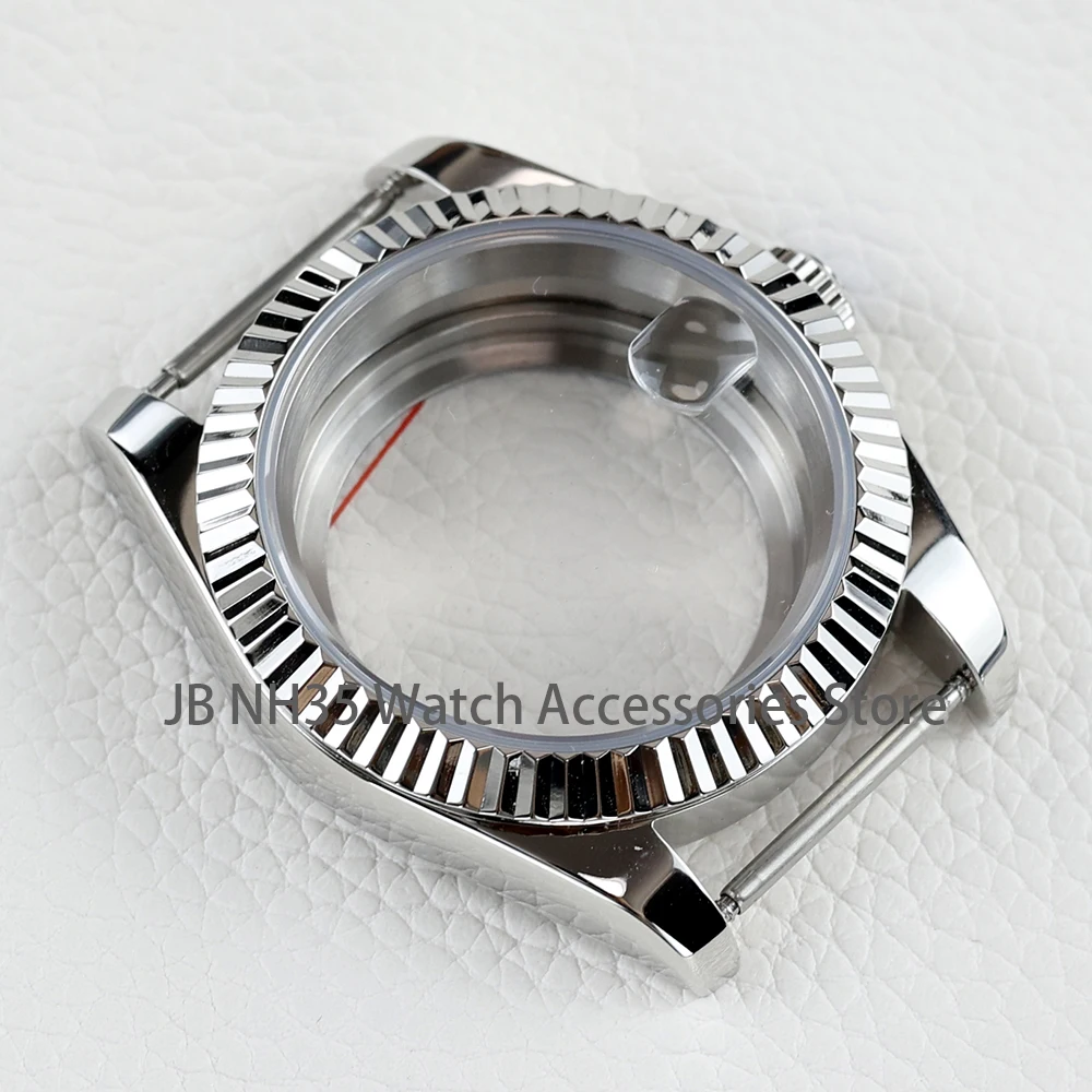 36mm/39mm Silver NH35 Watch Case Sapphire Fit NH35 NH36 NH34 Movement Good Quality 316L Stainless Steel Oyster Datejust Style