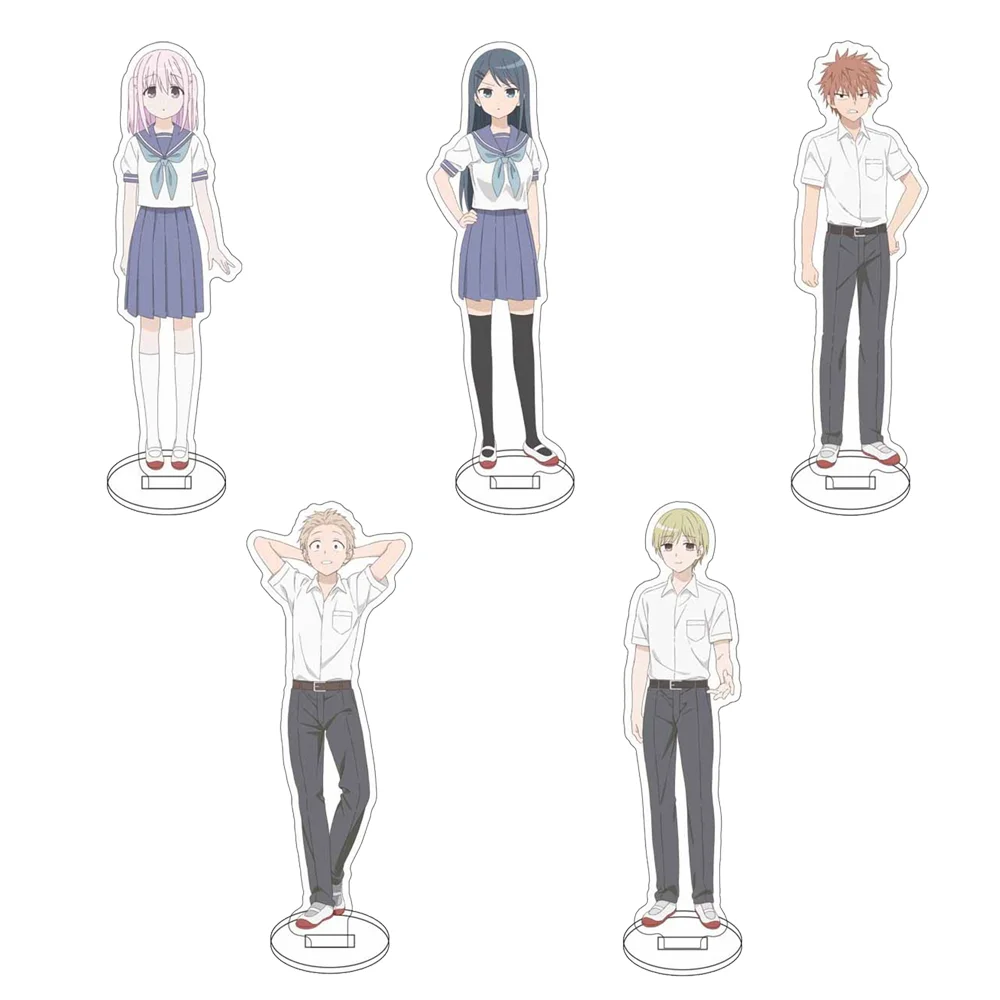 

15CM 6PCS Anime Inexpressive Kashiwada and Expressive Oota Acrylic Stand Character Figure Collectible Goods Gift for Fans