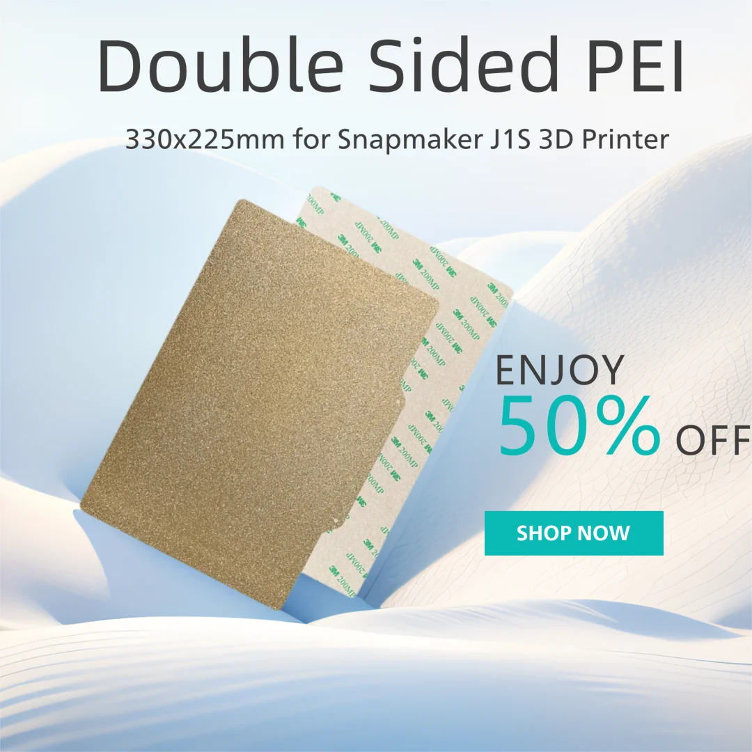 

Наборная пластина PEI 330x225 мм, двухсторонний текстурированный лист PEI для 3D-принтера Snapmaker J1S, гибкая пружинная стальная печатная кровать
