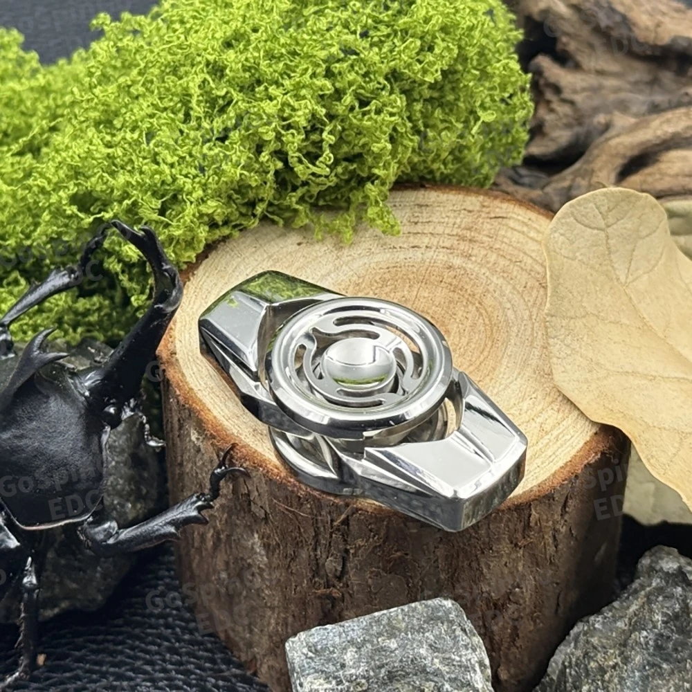 TS EDC كابوتو فيدجيت سبينر من الفولاذ المقاوم للصدأ والتيتانيوم بملمس فيدجيت سبينر ذو شفرتين #5