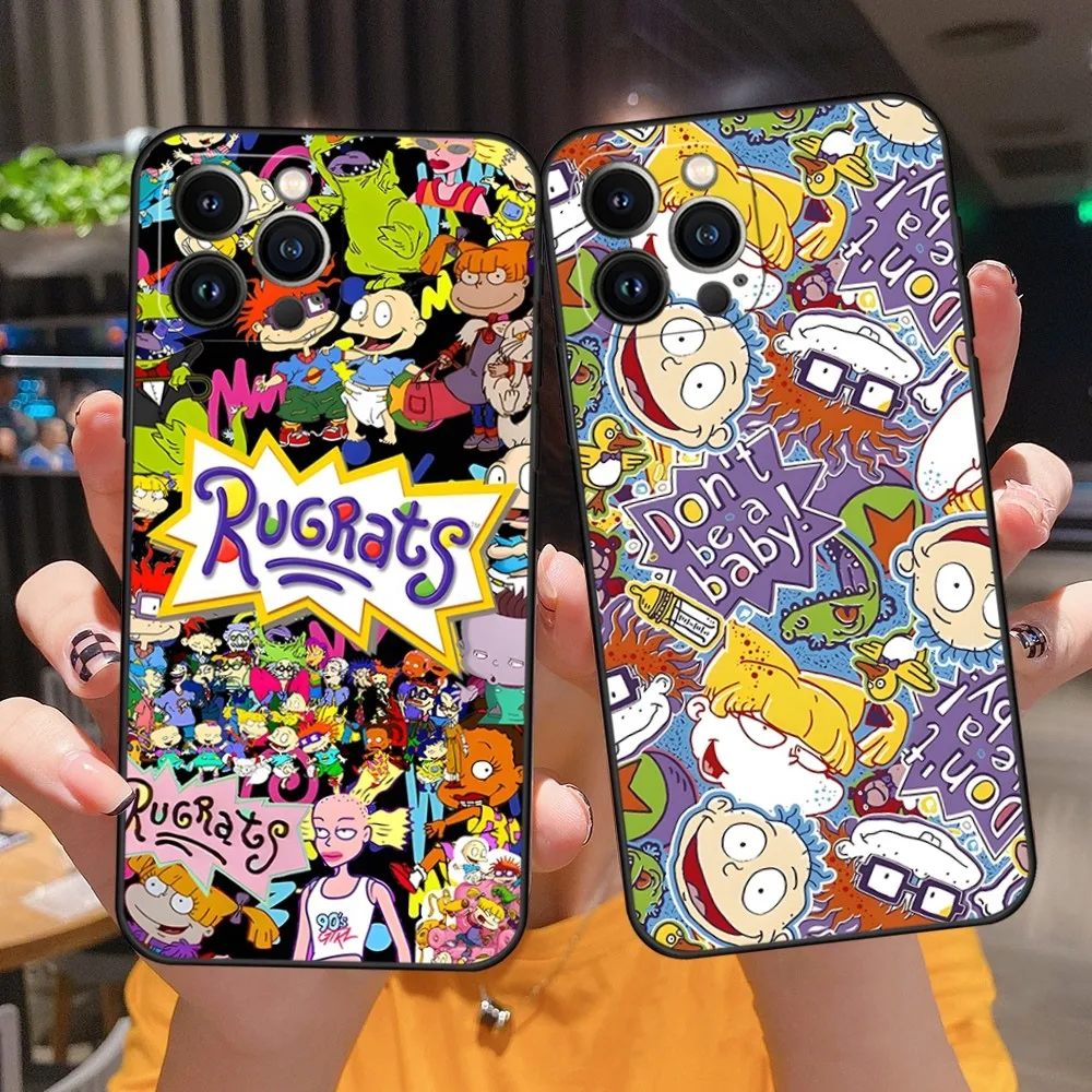 Cartoon Rugrat Funny Phone Case for iphone 11 15 Pro Max 12 Mini 13 14 X Xr Xs 6 6s 8 7 Plus Silicone Soft luxury Back Cover