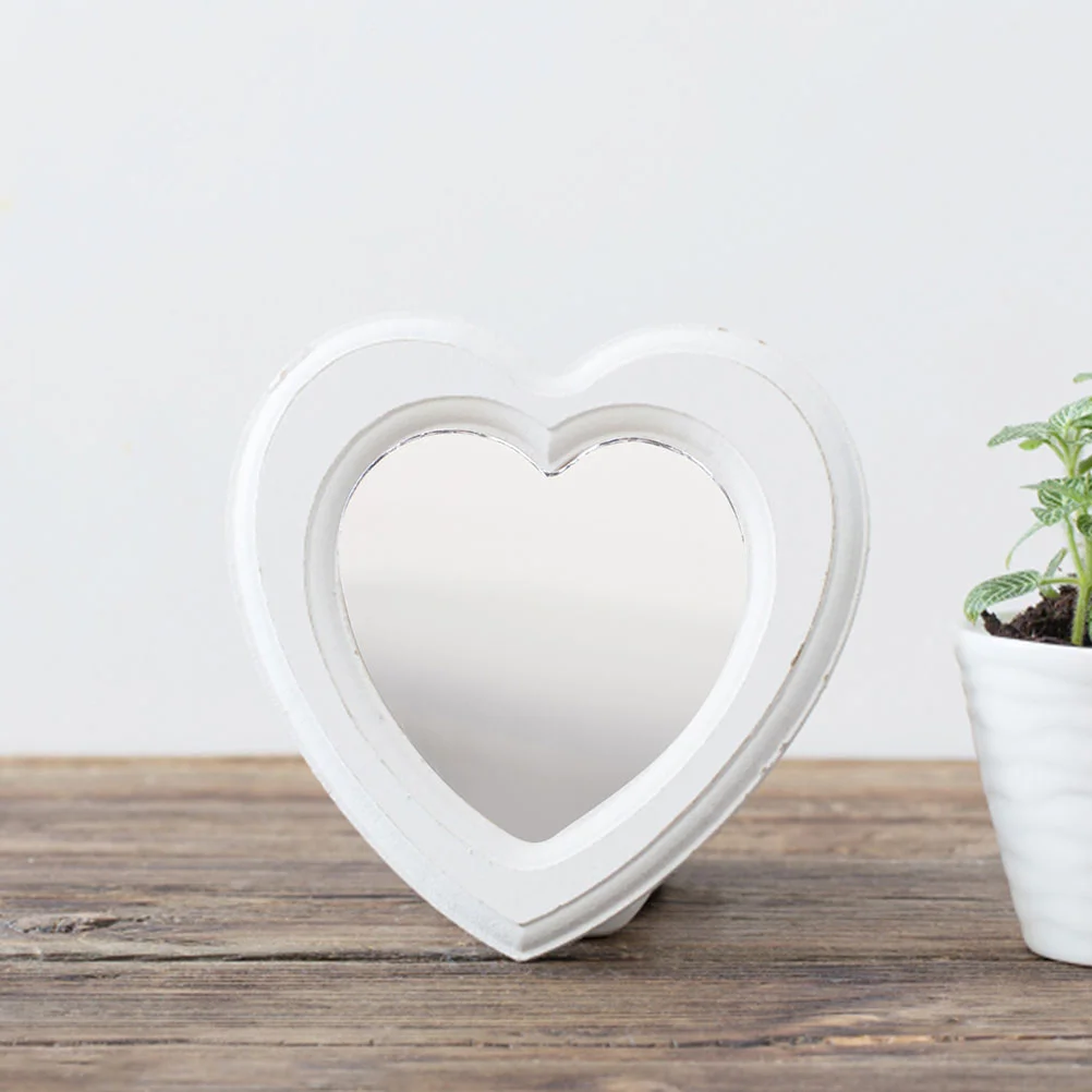 Miroirs de courtoisie en verre bricolage, centres de table en forme de cœur, petits miroirs pour l'artisanat, 10 pièces