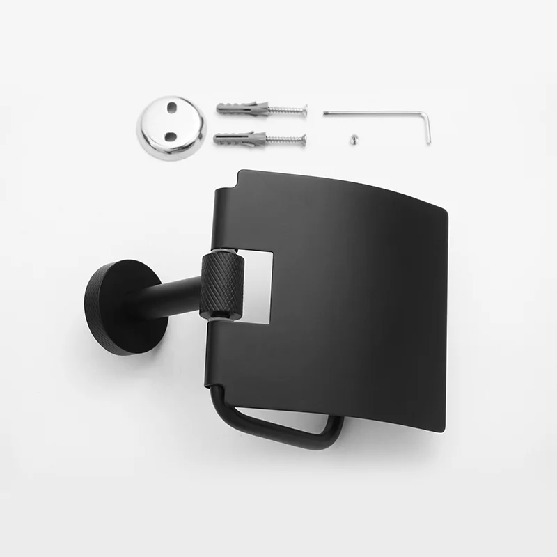 Soporte de pared negro mate, barra de toalla de acero inoxidable, portarrollos de baño, gancho para albornoz, escobilla de baño, accesorios de baño