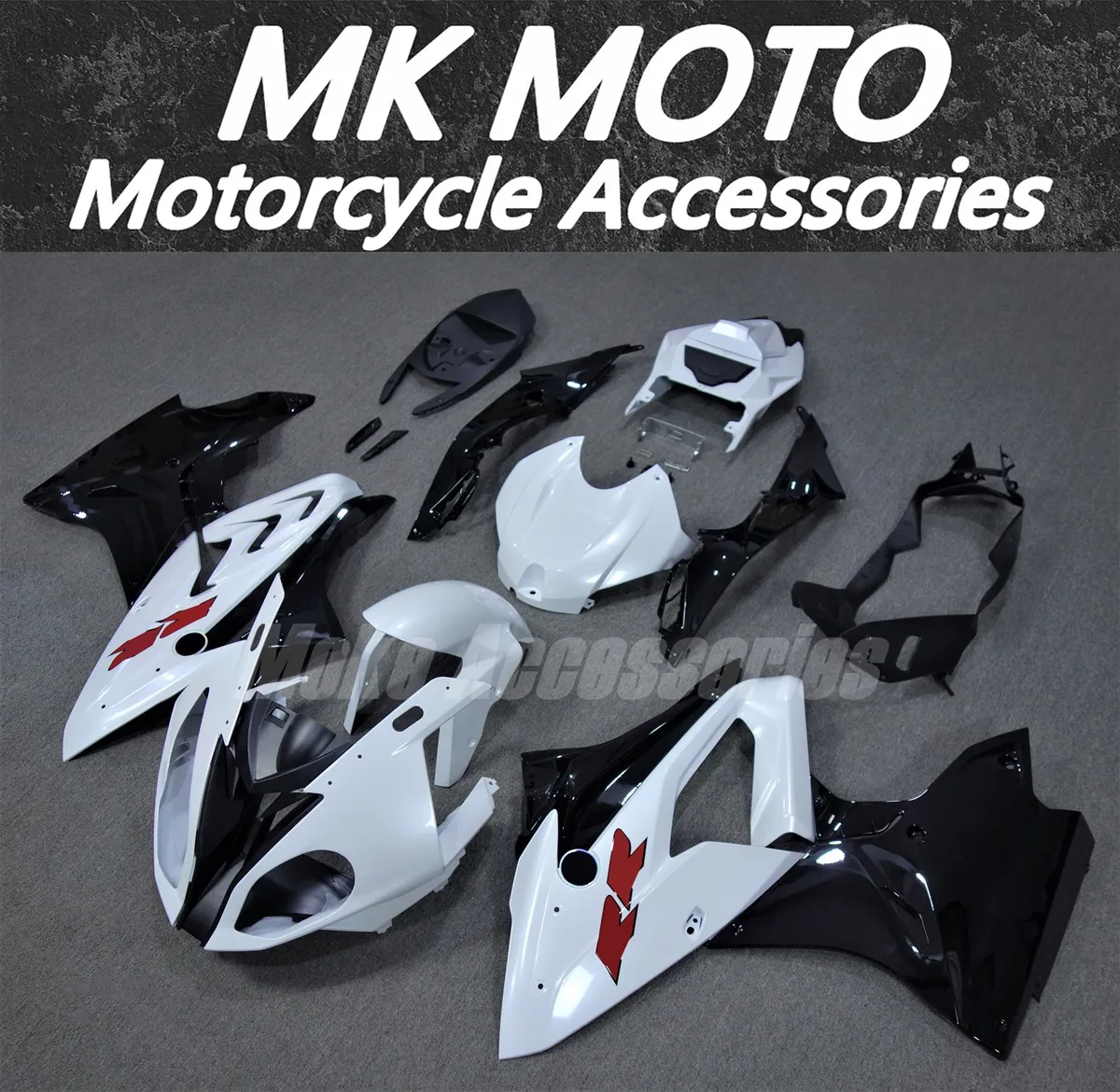 

Moke moto Motorcycle Fairings Kit Fit For S1000rr 2017 2018 Bodywork Set High Quality ABS Injection New White Black
