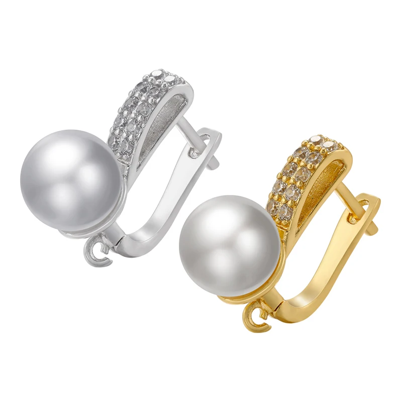 Zhukou exquisite Perlen ohrringe Haken für Frauen hand gefertigte Ohrringe Schmuck machen Ergebnisse Ohrringe Haken Schmuck Materialien ve744