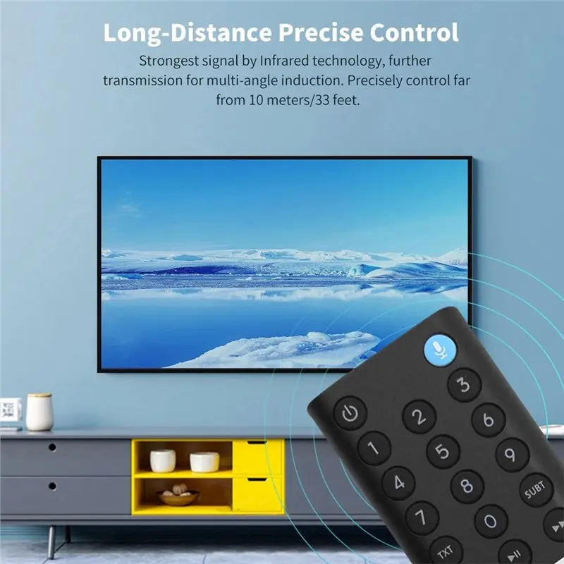 ABUO Voice Remote Control Replacement 163K1K1000096A for Smart TV with English Voice Control