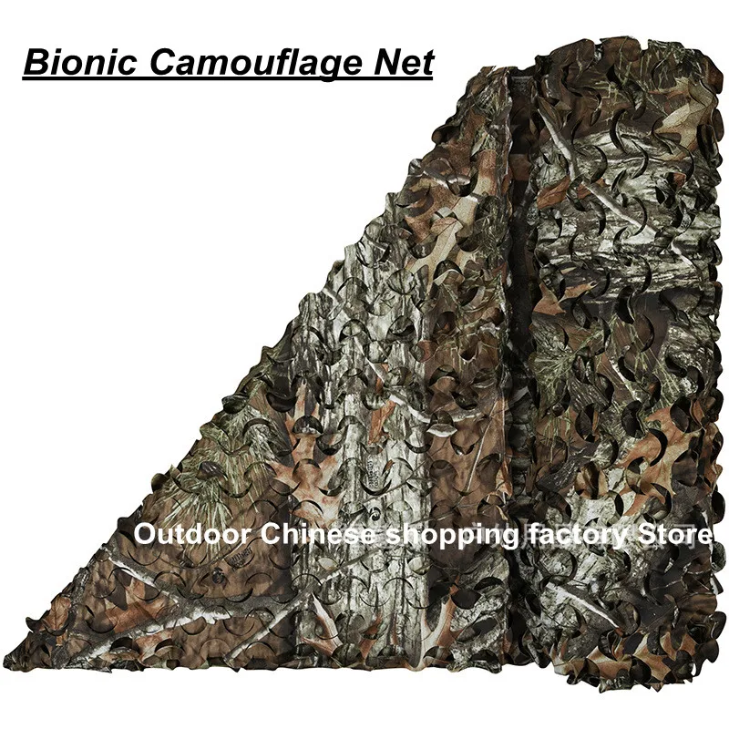 Bionic Woodland Hunting Camouflage Net Cover Outdoor Sun Shade Sunscreen Net Park Garden Decoration Gear