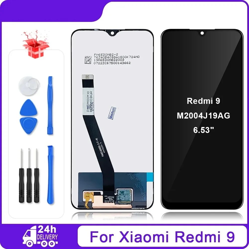 ЖК-дисплей 6,53 \'\'для Xiaomi Redmi 9 Redmi9, сенсорный экран, дигитайзер в сборе, запасные части для Redmi 9 M2004J19G M2004J19C