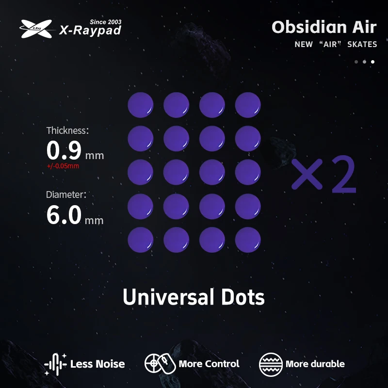 X-Raypad DIY Mouse Skates – Universal D6.0mm Dots-6mm Diameter Dots Skates