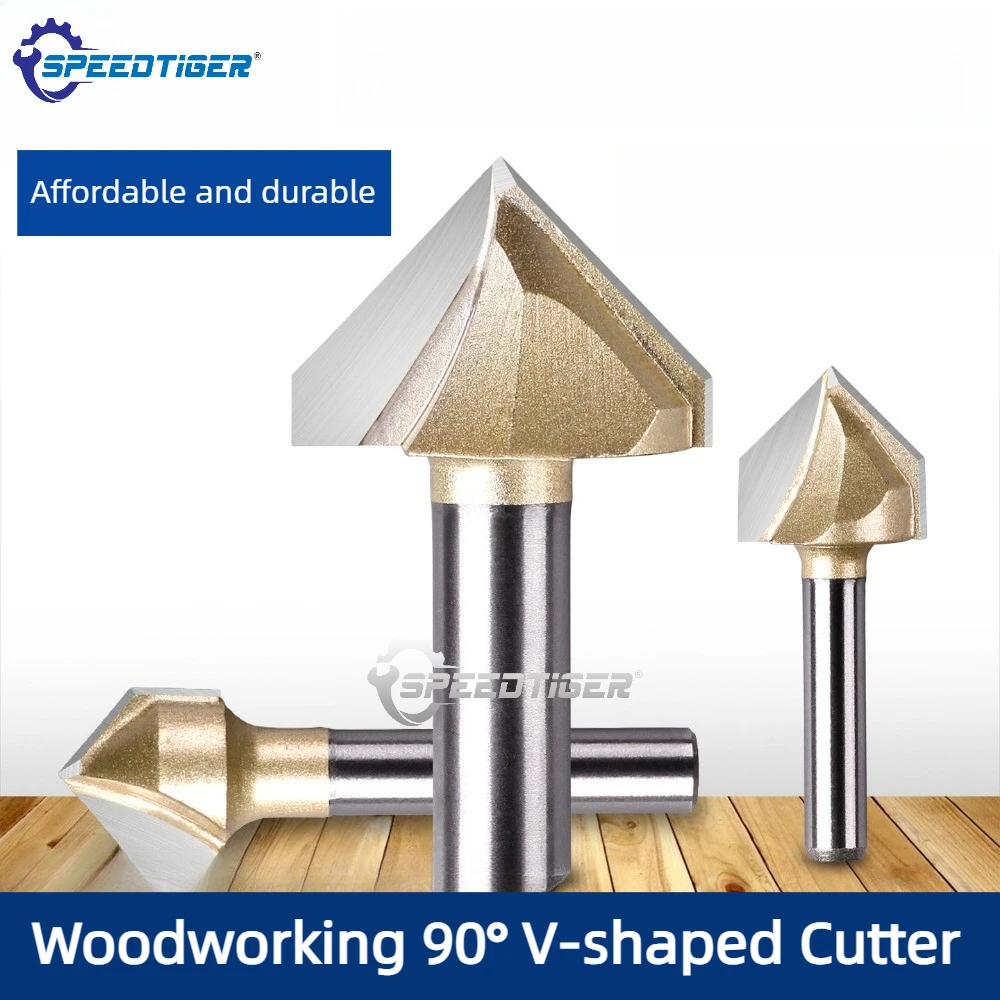 

90 Degree V-Groove Router Bit for Aluminum Composite Panel Round Bottom Milling Cutter for Woodworking Stainless Steel Trimming