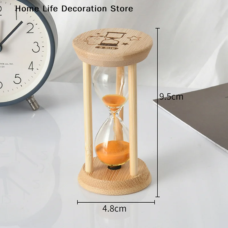 5 Minutes Wooden Hourglass Desktop Decoration Sand Clock Creative Timer Kid Game Gift Shower Timer Modern Home Furnishing 1pc