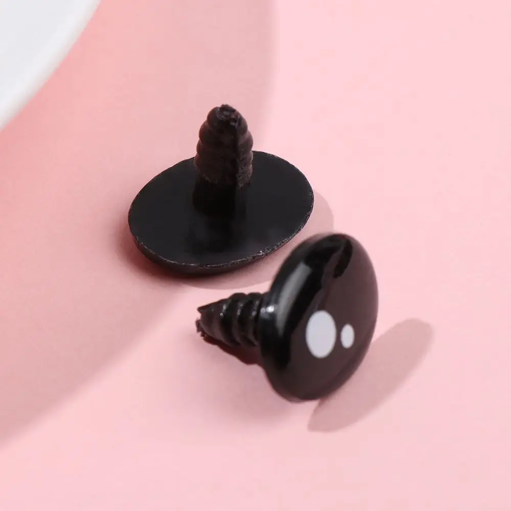 20/40pcs 7-12mm Black Kids DIY Toys Doll Animal Oval Safety Eyes Plush Doll Eyes Accessories For White Bear Puppet Crafts