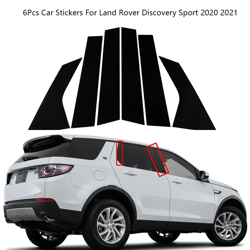 

6Pcs/Set Carbon Fiber Column PC Window B C Pillar Trim Strip Stickers For Land Rover Discovery Sport 2020 2021 Car Accessories