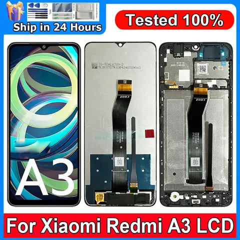 For Xiaomi Redmi A3 23129RN51X LCD Display Touch Digitizer Assembly Replacement Screen Replacement For Redmi A3 LCD With Frame