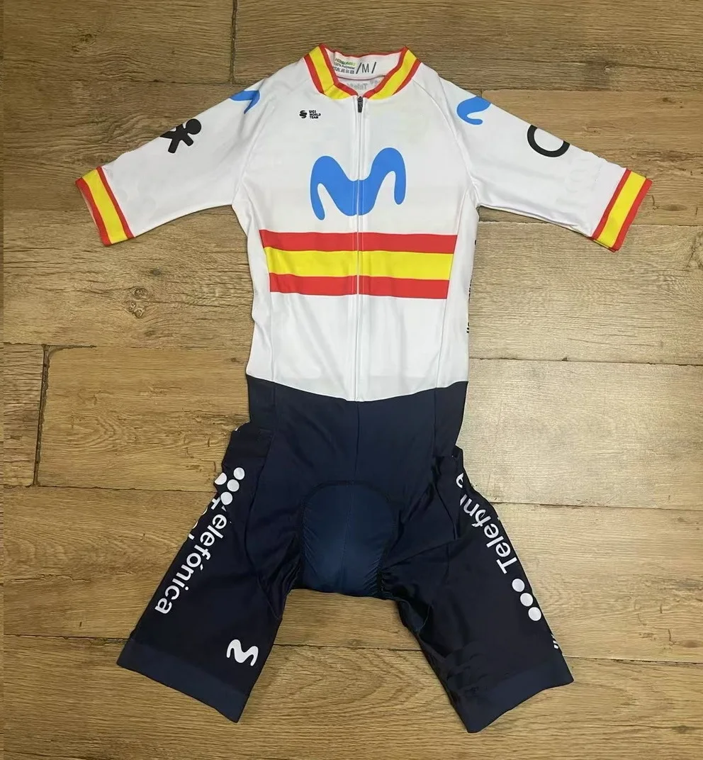 

LASER CUT Skinsuit 2025 MOVISTARful TEAM SPAINBodysuit SHORT Cycling Jersey Bike Clothing Maillot Ropa Ciclismo