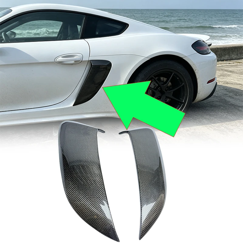 Side Fender Air Duct Vent Exterior Body Modification Components For Porsche 982 718 Cayman Boxster 2017‑2025 Non GT4 Side Intake