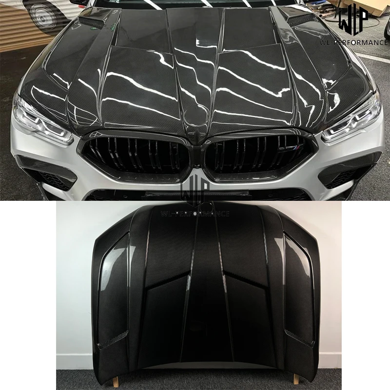 LD Style Hood High Quality Carbon Fiber Dry Carbon Durable Car body kit for BMW X6 G06 X6M F96 2019 UP