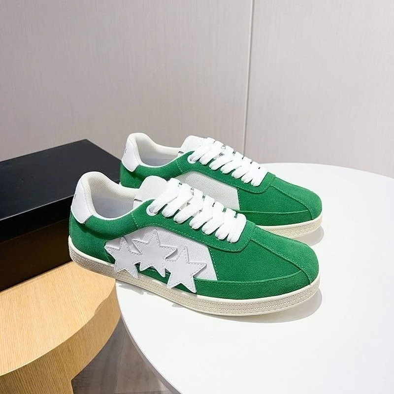 2025 أحذية رياضية رجالية من جلد الغزال خمر ستار منخفضة أعلى تنوعا مقاومة للاهتراء تنفس مريحة أحذية رياضية غير رسمية #3