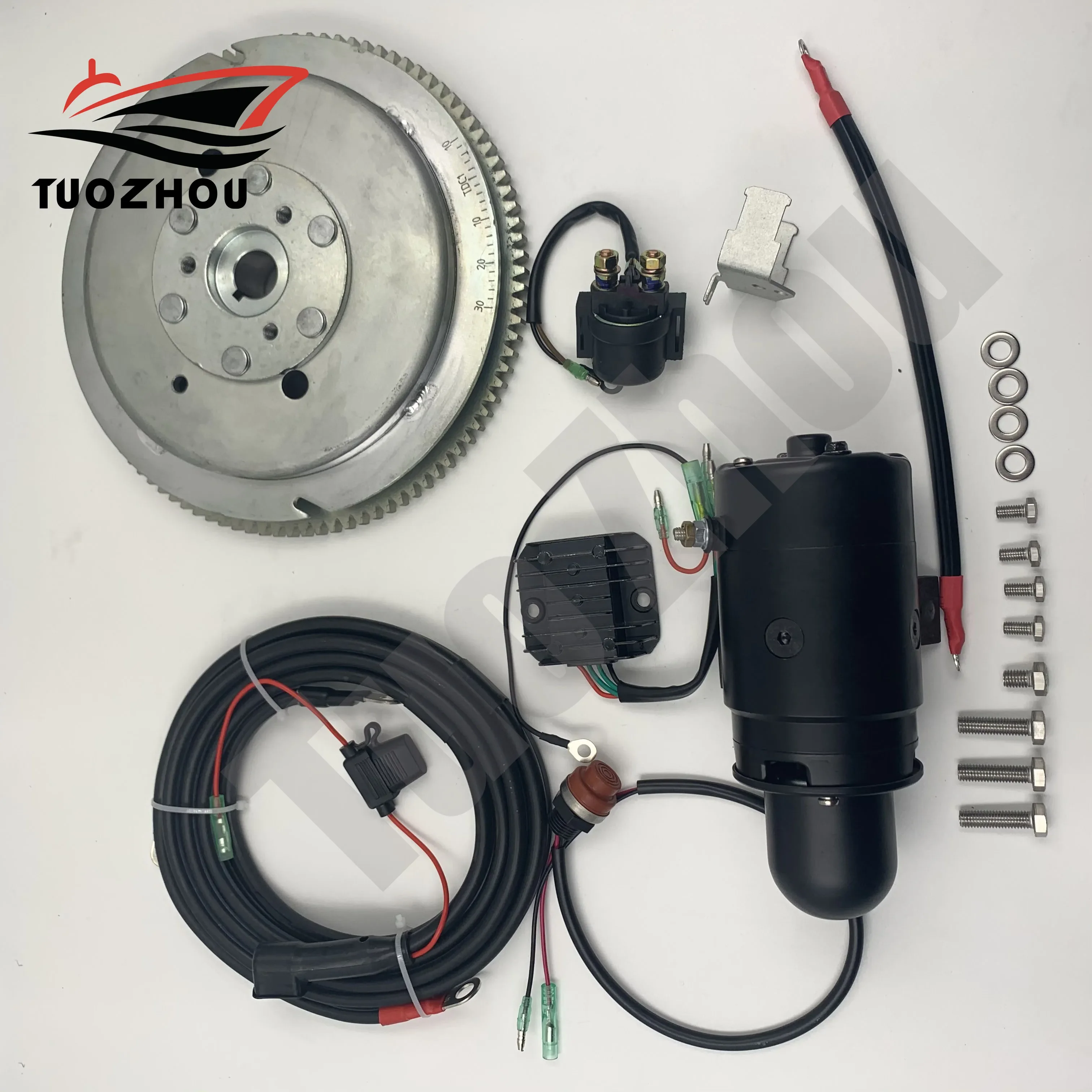 

Electric Start Kit For YAMAHA outboard 85HP 2 stroke T85 hand starter refit Electric starter rotor assy starter motor 688