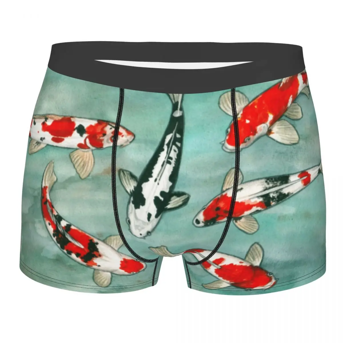 

Custom Kawaii Le Ballet Des Carpes Koi Fish Underwear Men Print Japanese Animal Boxer Briefs Shorts Panties Soft Underpants