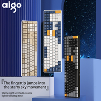 Aigo A108 Gaming Mechanical Keyboard Blue Switch 110 Key Hot 2.4G Wireless USB Type-c Wired Swap Rechargeable Gamer Keyboard