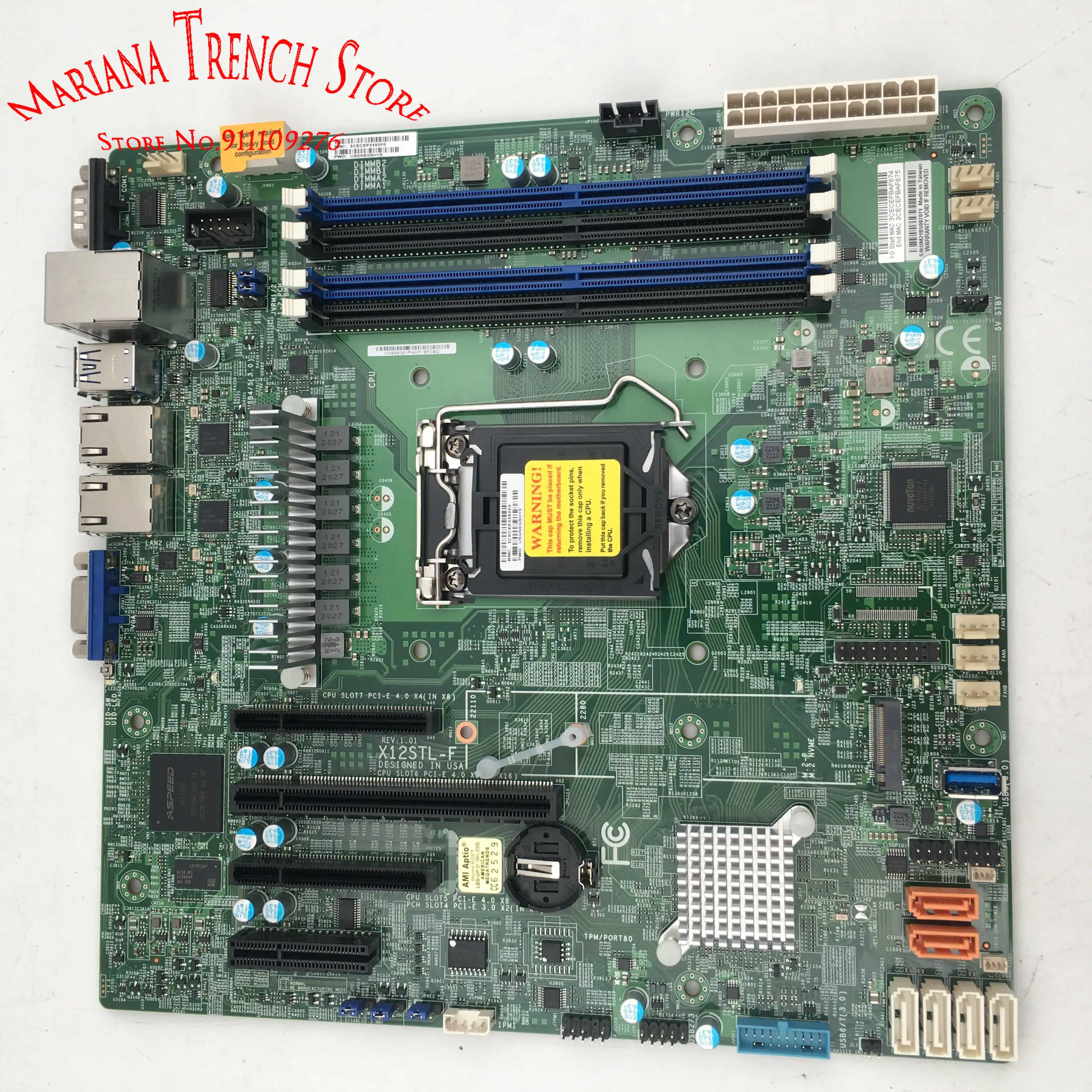 

X12STL-F for Supermicro MicroATX Motherboard LGA-1200 Xeon E-2300 Processor 10th Generation Pentium Processor