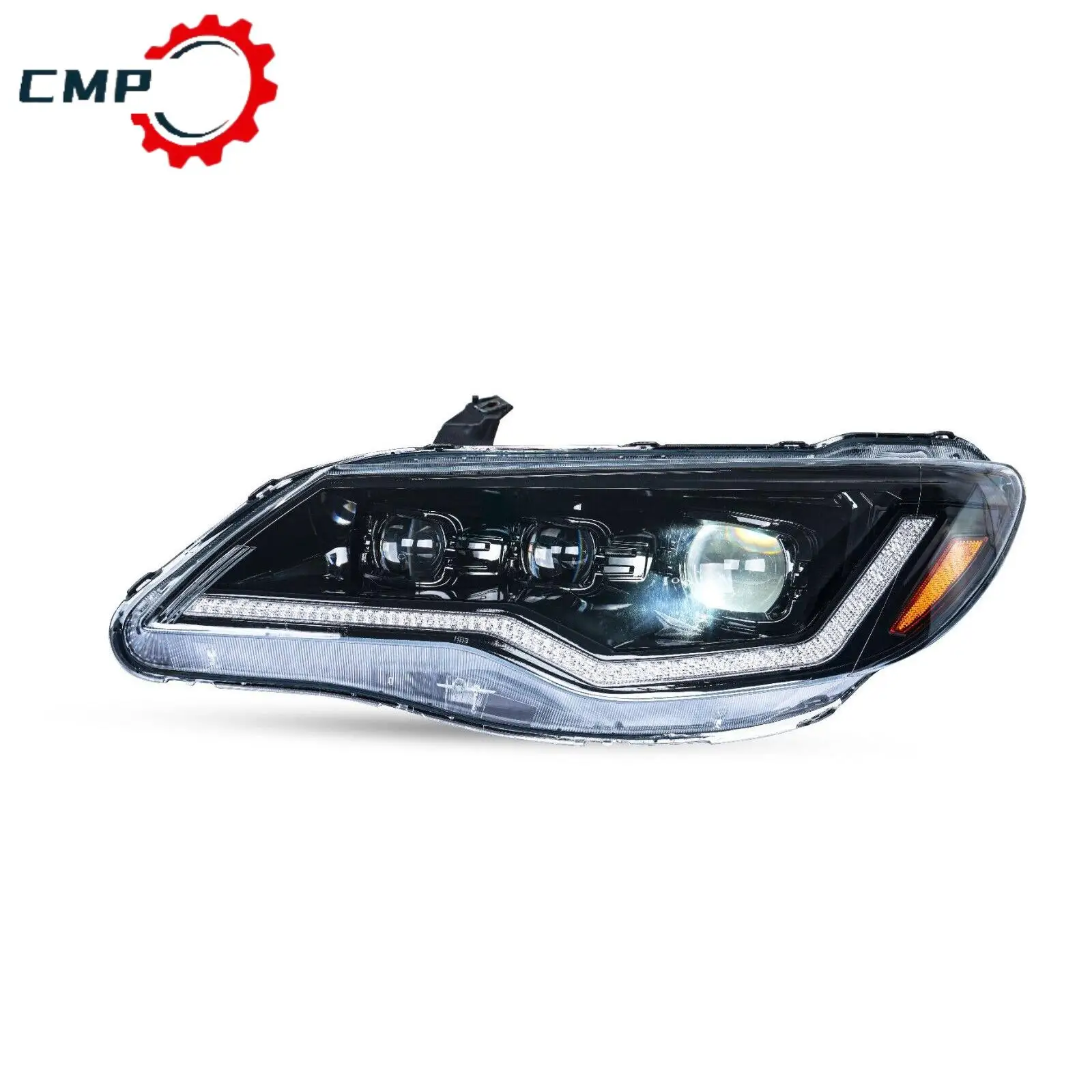 

1Pair LED Projector LED Dynamic Headlights Fits For 2005-2012 Honda Civic FD 2005-2012 Car Light Assemblies