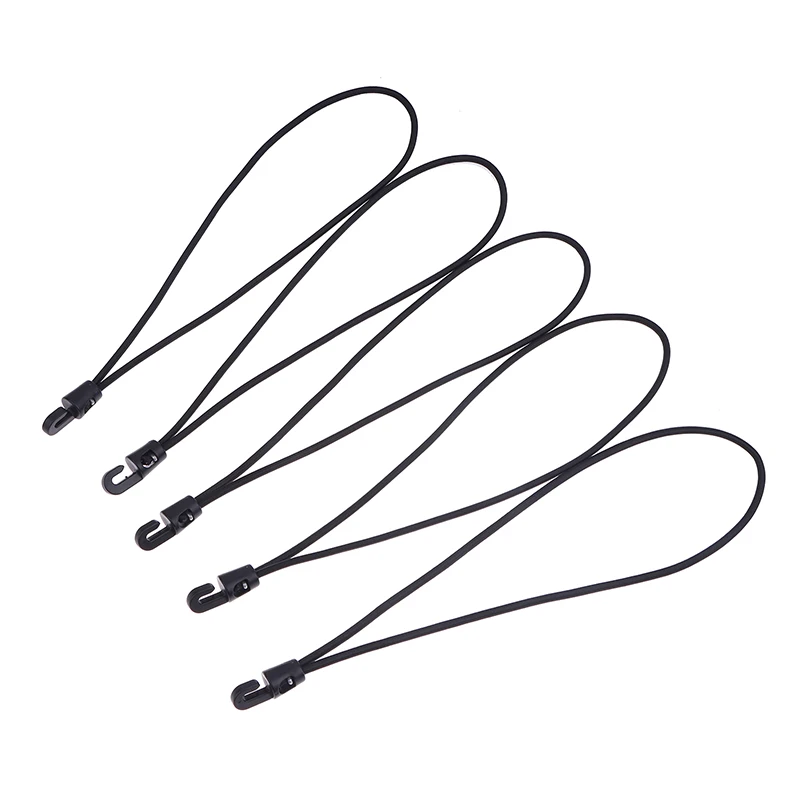 5 قطعة حبل بنجي مع خطافات 10/15/20/25/30 سنتيمتر المتوسع مرونة عالية مع السنانير المطاط الموتر مع السنانير للخيمة