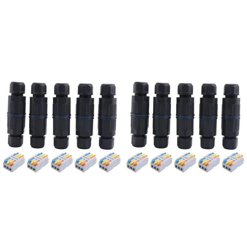 

A36T-10PCS IP68 Waterproof Junction Box, Outdoor Electrical Cable Connector For 3.5-10Mm Wire Range(AC 250V, 16A) 4 Pin