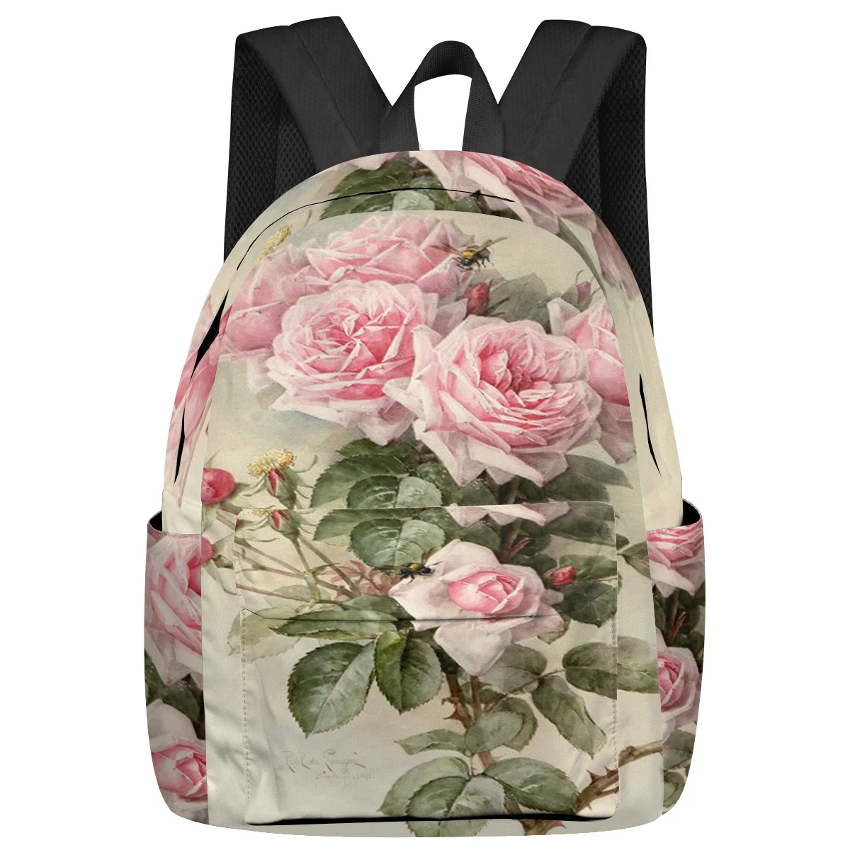 

Valentine'S Day Pink Roses Feminina Backpacks Teenagers Student School Bags Laptop Backpack Men Women Female Travel Mochila