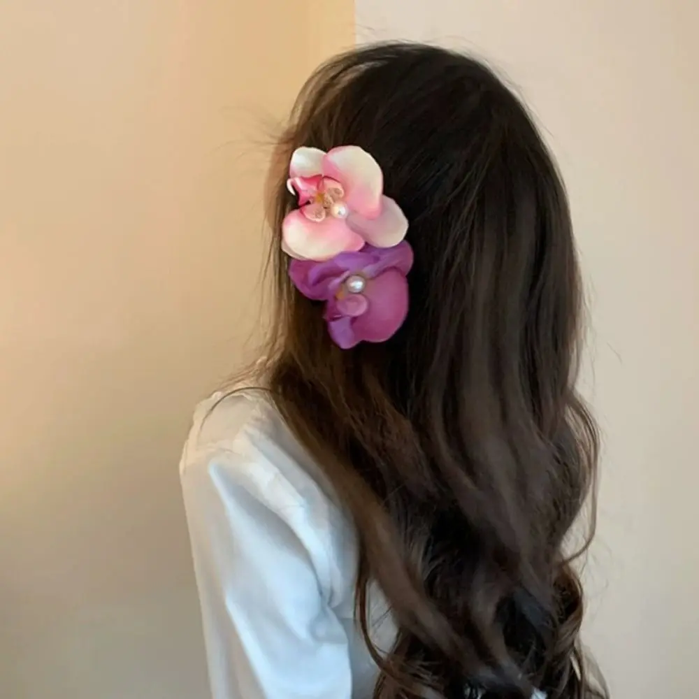 Phalaenopsis Pearl Hair Clip Orchid Butterfly Hair Clip Hair Accessories Hair Styling Tools Bow Flower Hair Clips Duckbill Clip