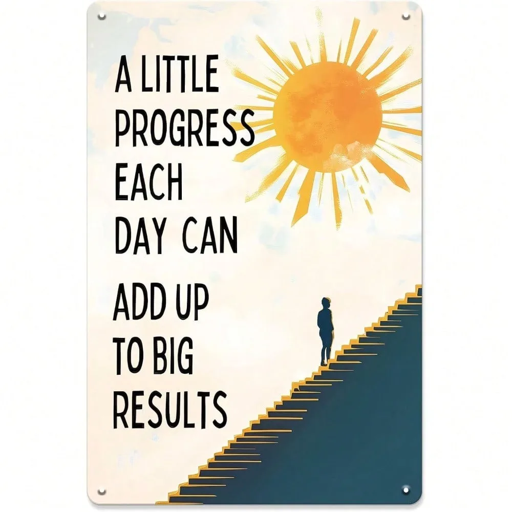 

Motivational Tin Sign Vintage 8x12 Inch Rustic Retro Metal Wall Art Home Decor